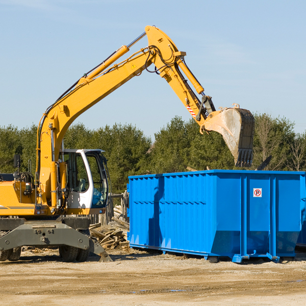 can i choose the location where the residential dumpster will be placed in Hartford County CT